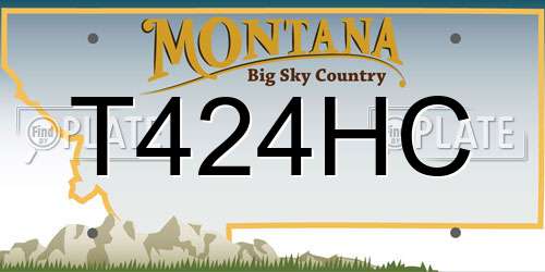 T424HC Montana License Plate