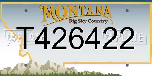 T426422 Montana License Plate