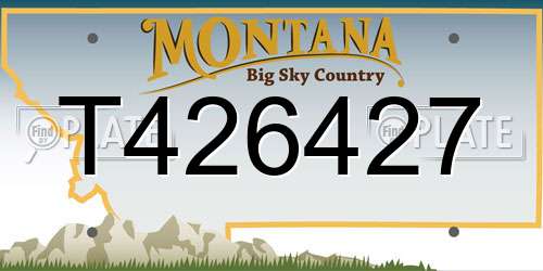 T426427 Montana License Plate