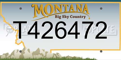 T426472 Montana License Plate