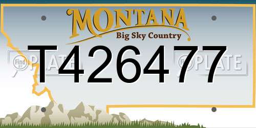 T426477 Montana License Plate