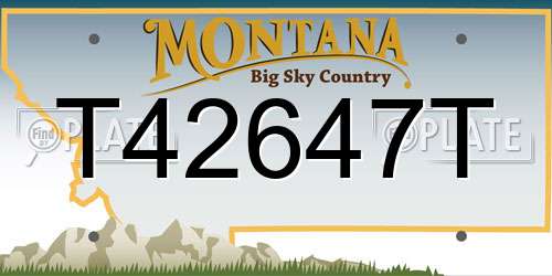 T42647T Montana License Plate