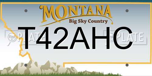 T42AHC Montana License Plate