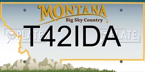 T42IDA Montana License Plate