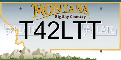 T42LTT Montana License Plate