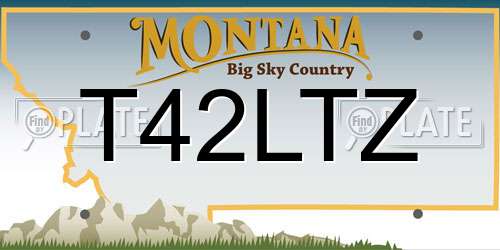 T42LTZ Montana License Plate