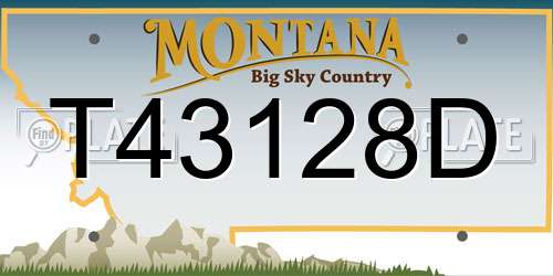 T43128D Montana License Plate