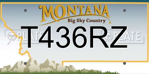 T436RZ Montana License Plate