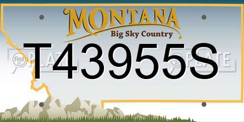 T43955S Montana License Plate