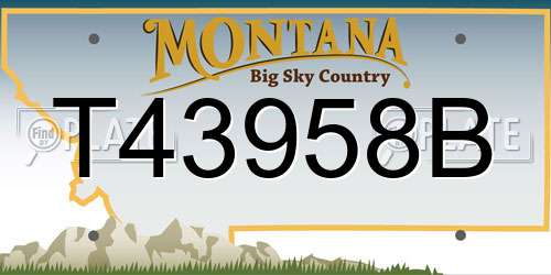 T43958B Montana License Plate