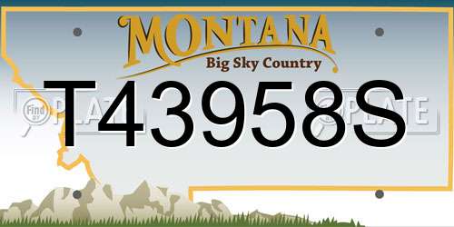 T43958S Montana License Plate