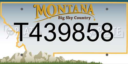 T439858 Montana License Plate