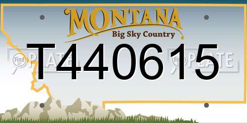 T440615 Montana License Plate
