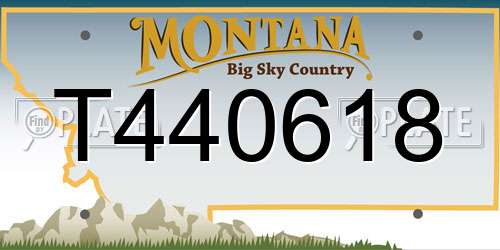 T440618 Montana License Plate