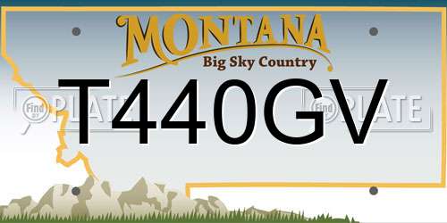 T440GV Montana License Plate