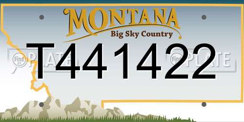 T441422 Montana License Plate