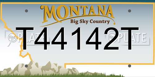 T44142T Montana License Plate