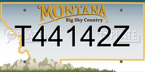 T44142Z Montana License Plate