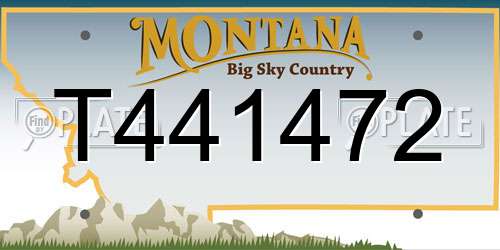 T441472 Montana License Plate