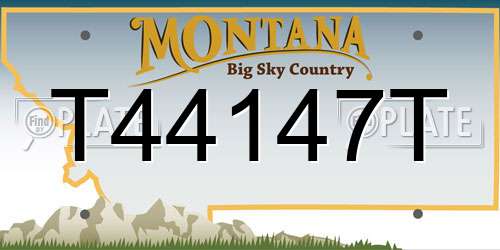 T44147T Montana License Plate
