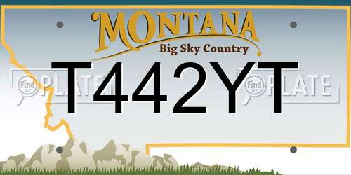 T442YT Montana License Plate
