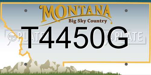 T4450G Montana License Plate