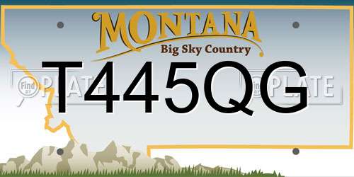 T445QG Montana License Plate