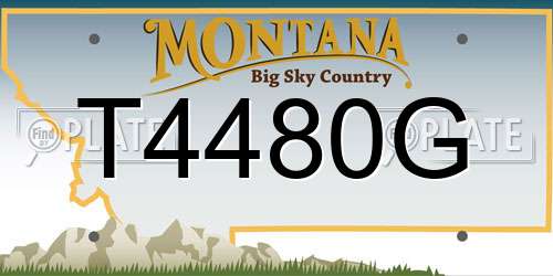 T4480G Montana License Plate