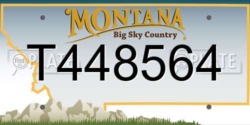 T448564 Montana License Plate
