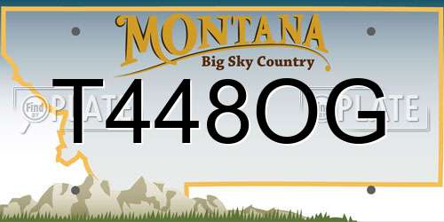 T448OG Montana License Plate