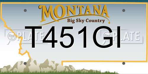 T451GI Montana License Plate