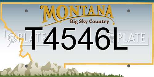 T4546L Montana License Plate