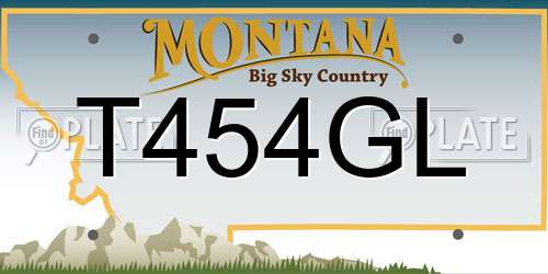 T454GL Montana License Plate
