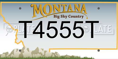 T4555T Montana License Plate