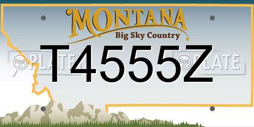 T4555Z Montana License Plate