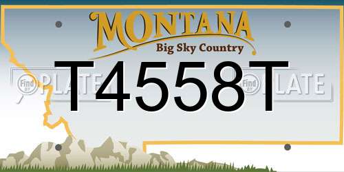 T4558T Montana License Plate
