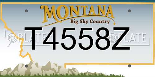 T4558Z Montana License Plate