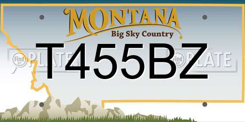 T455BZ Montana License Plate
