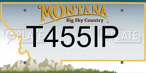 T455IP Montana License Plate