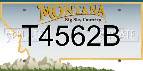 T4562B Montana License Plate