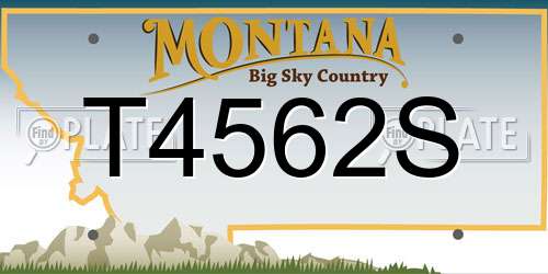 T4562S Montana License Plate