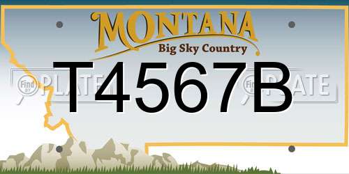 T4567B Montana License Plate