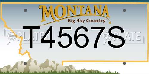 T4567S Montana License Plate