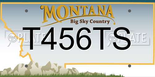 T456TS Montana License Plate