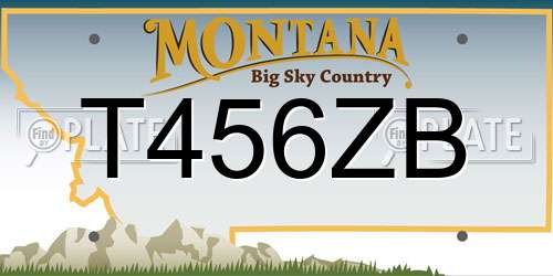 T456ZB Montana License Plate