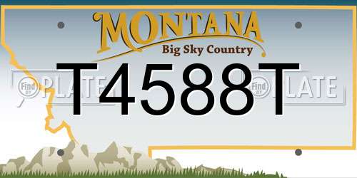 T4588T Montana License Plate