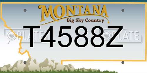 T4588Z Montana License Plate