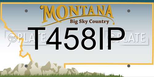T458IP Montana License Plate