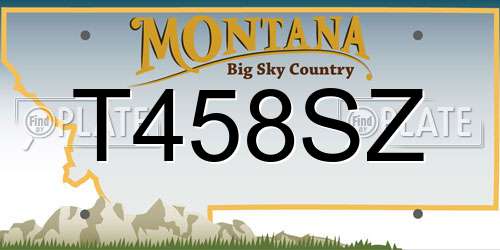 T458SZ Montana License Plate