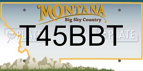 T45BBT Montana License Plate